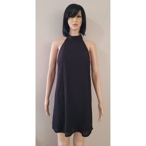 Womens Decree Size Medium Black Knee Length Dress